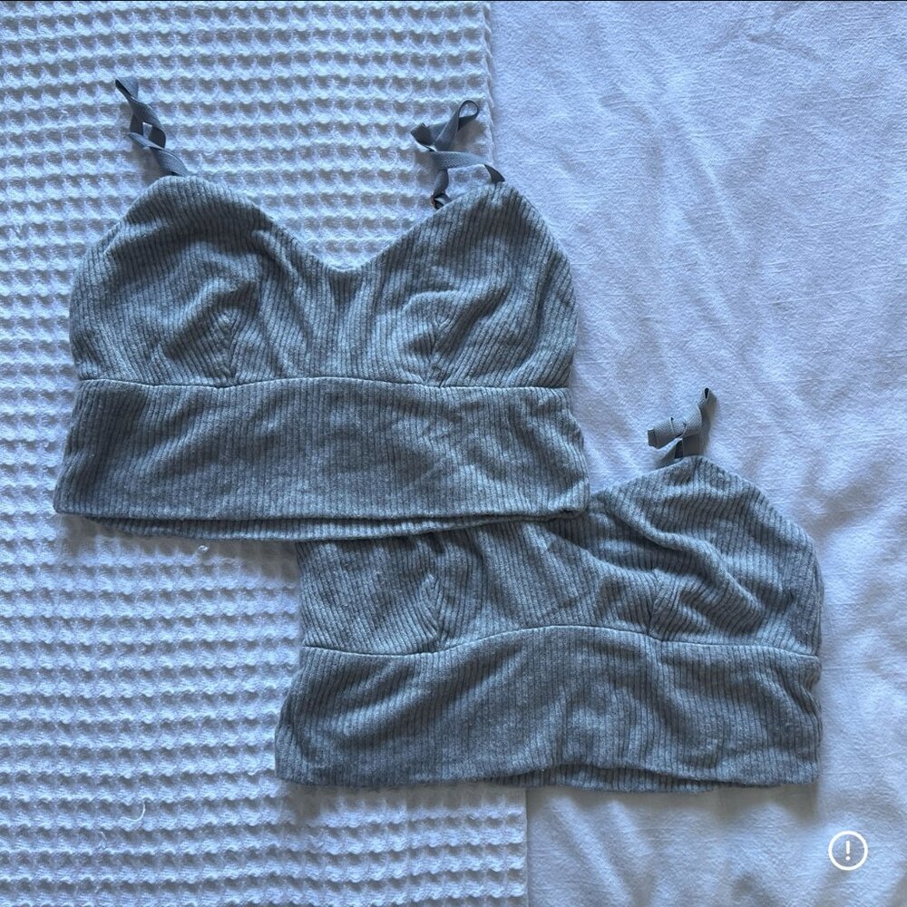 Eberjey Elon Ribbed Longline Bralette Crop Top - Picture 7 of 7